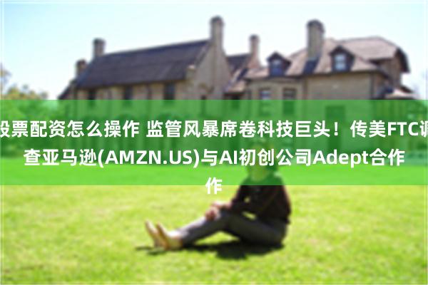 股票配资怎么操作 监管风暴席卷科技巨头！传美FTC调查亚马逊(AMZN.US)与AI初创公司Adept合作