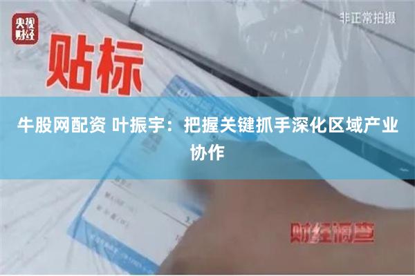 牛股网配资 叶振宇：把握关键抓手深化区域产业协作