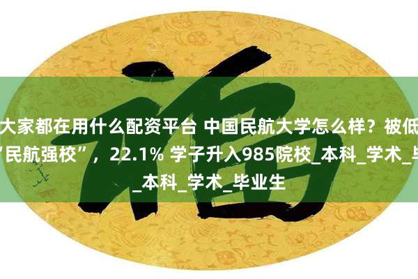 大家都在用什么配资平台 中国民航大学怎么样？被低估的“民航强校”，22.1% 学子升入985院校_本科_学术_毕业生