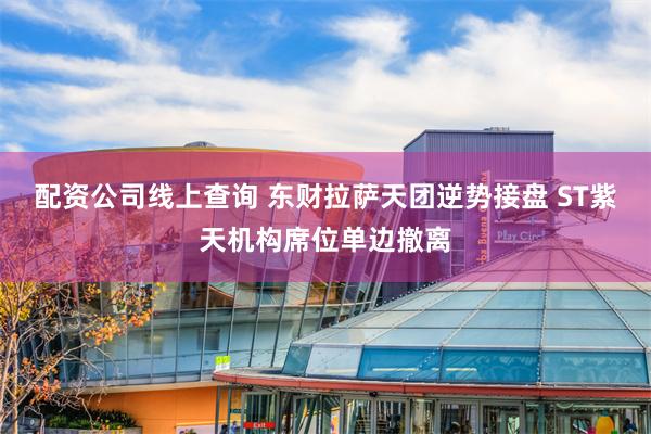 配资公司线上查询 东财拉萨天团逆势接盘 ST紫天机构席位单边撤离
