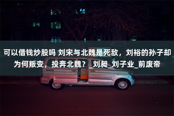 可以借钱炒股吗 刘宋与北魏是死敌，刘裕的孙子却为何叛变，投奔北魏？_刘昶_刘子业_前废帝