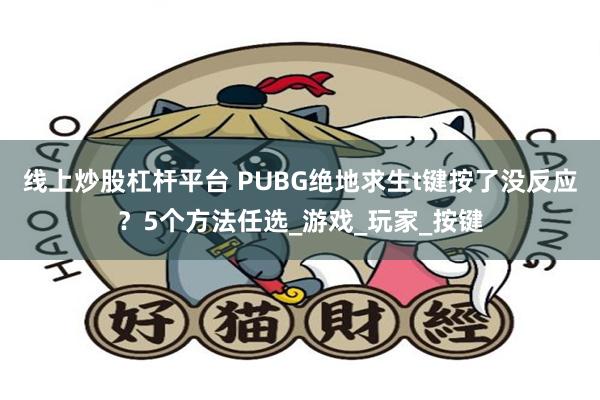 线上炒股杠杆平台 PUBG绝地求生t键按了没反应？5个方法任选_游戏_玩家_按键